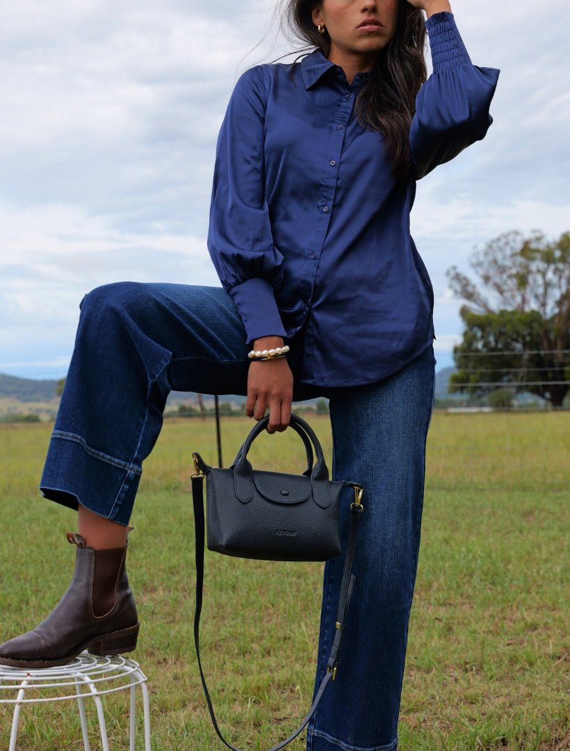 Maddy Cross Body Bag Navy - Zjoosh