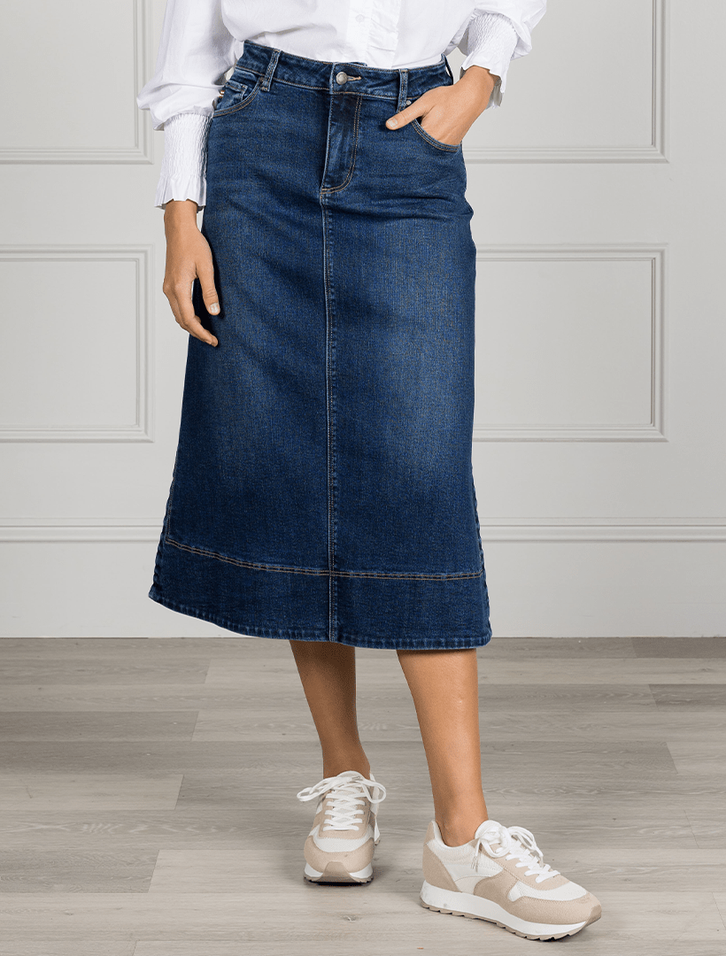 Madison Denim Skirt Indigo - Zjoosh