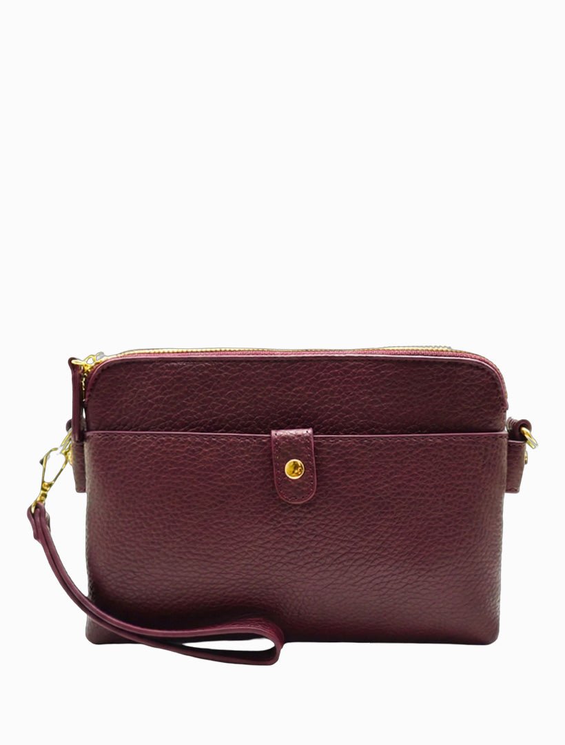 Margaret Cross Body Bag Burgundy - Zjoosh