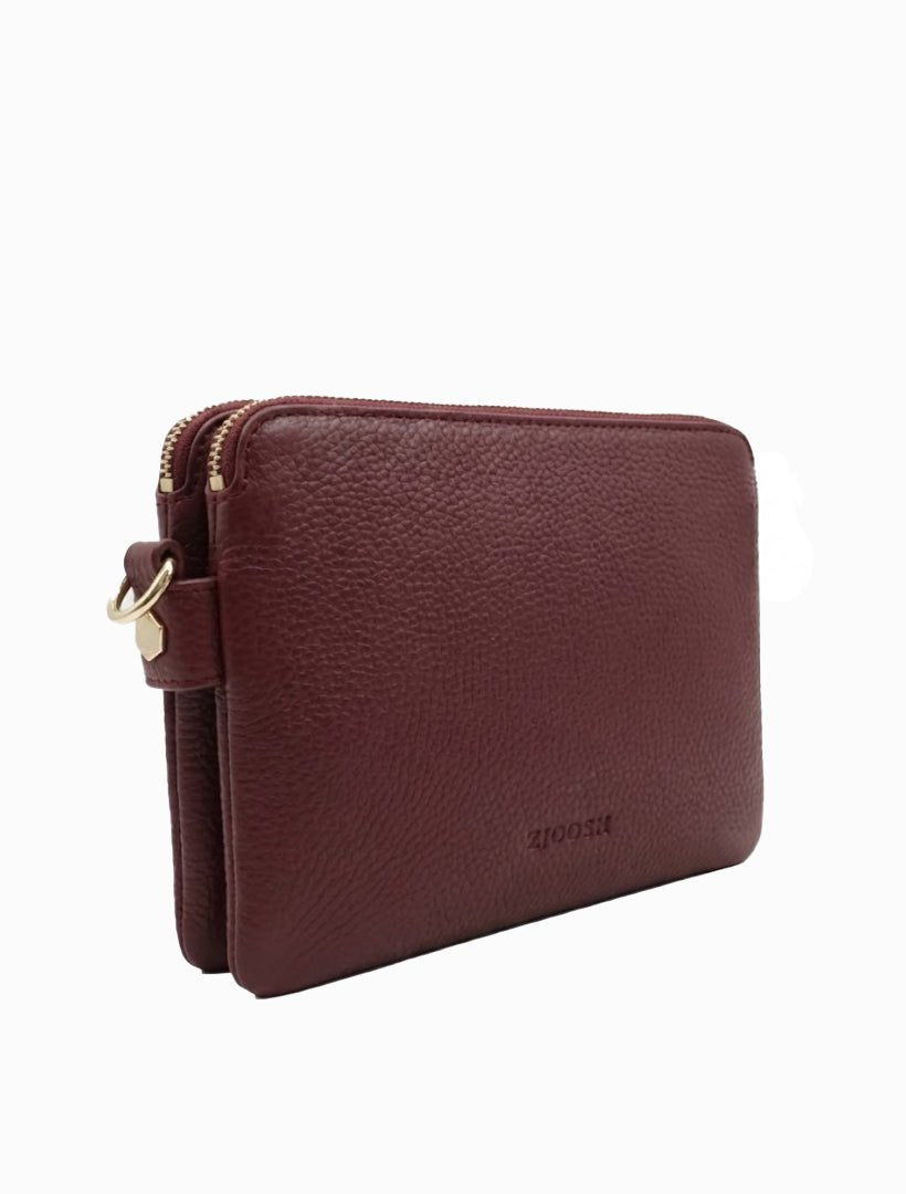 Margaret Cross Body Bag Burgundy - Zjoosh