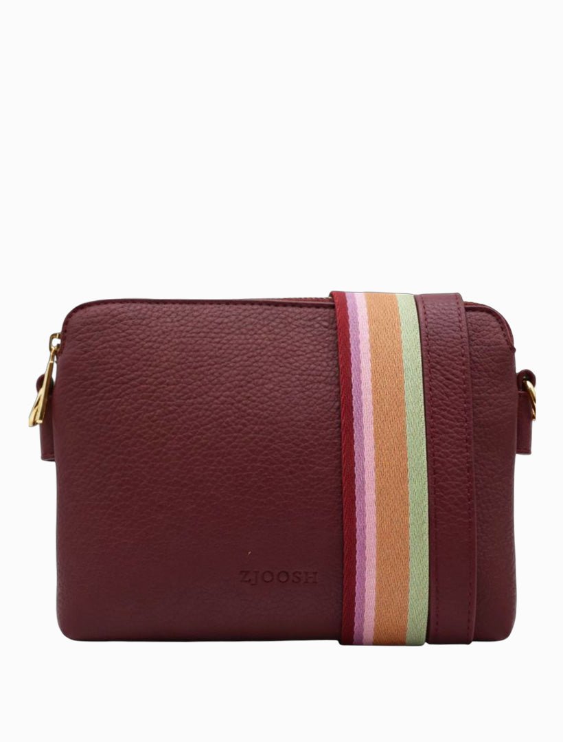 Margaret Cross Body Bag Burgundy - Zjoosh