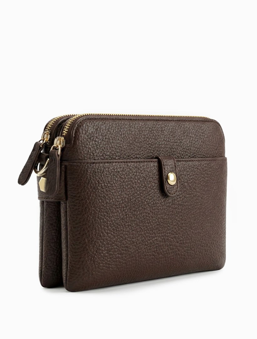 Margaret Cross Body Bag Chocolate - Zjoosh