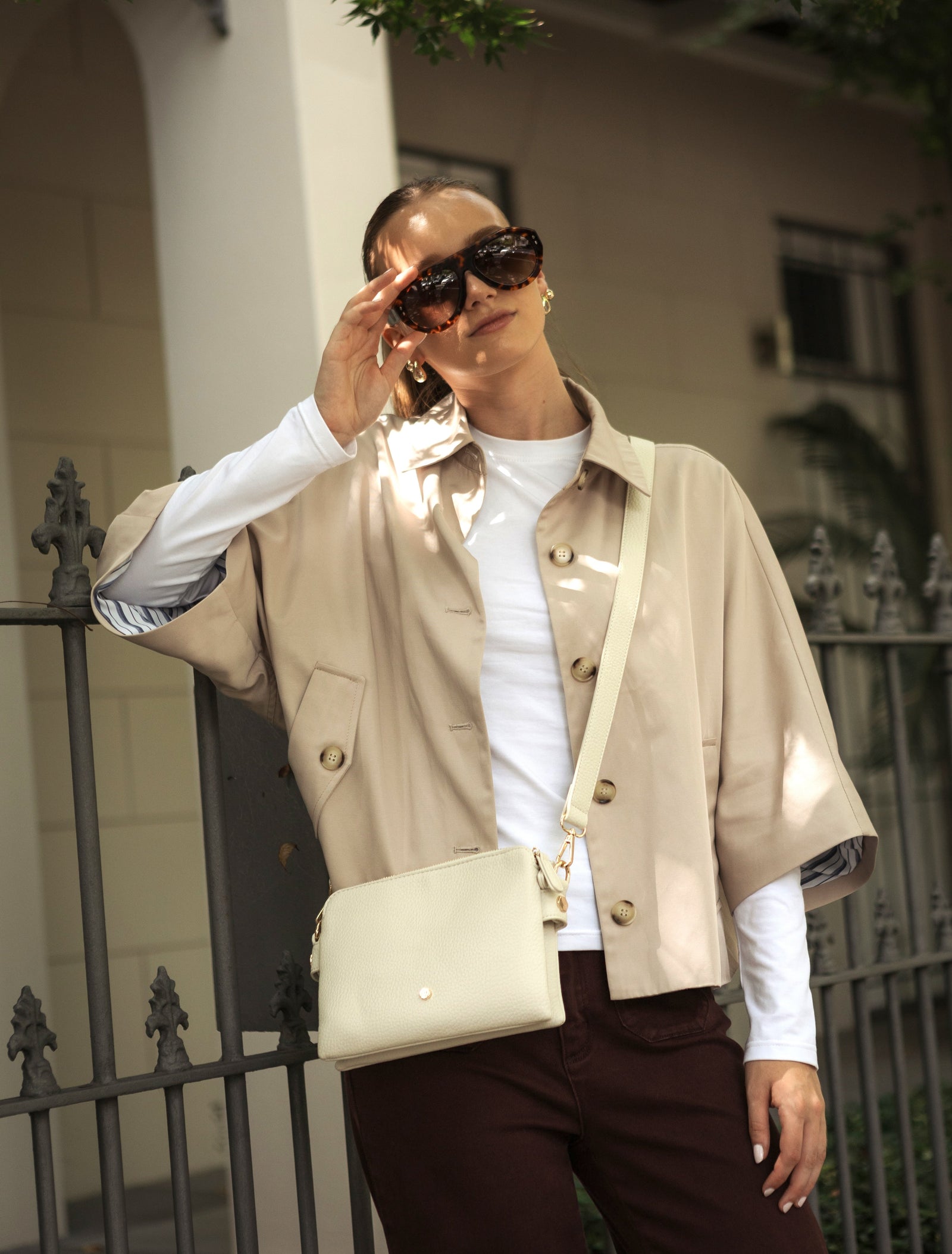 Margaret Cross Body Bag Ecru - Zjoosh
