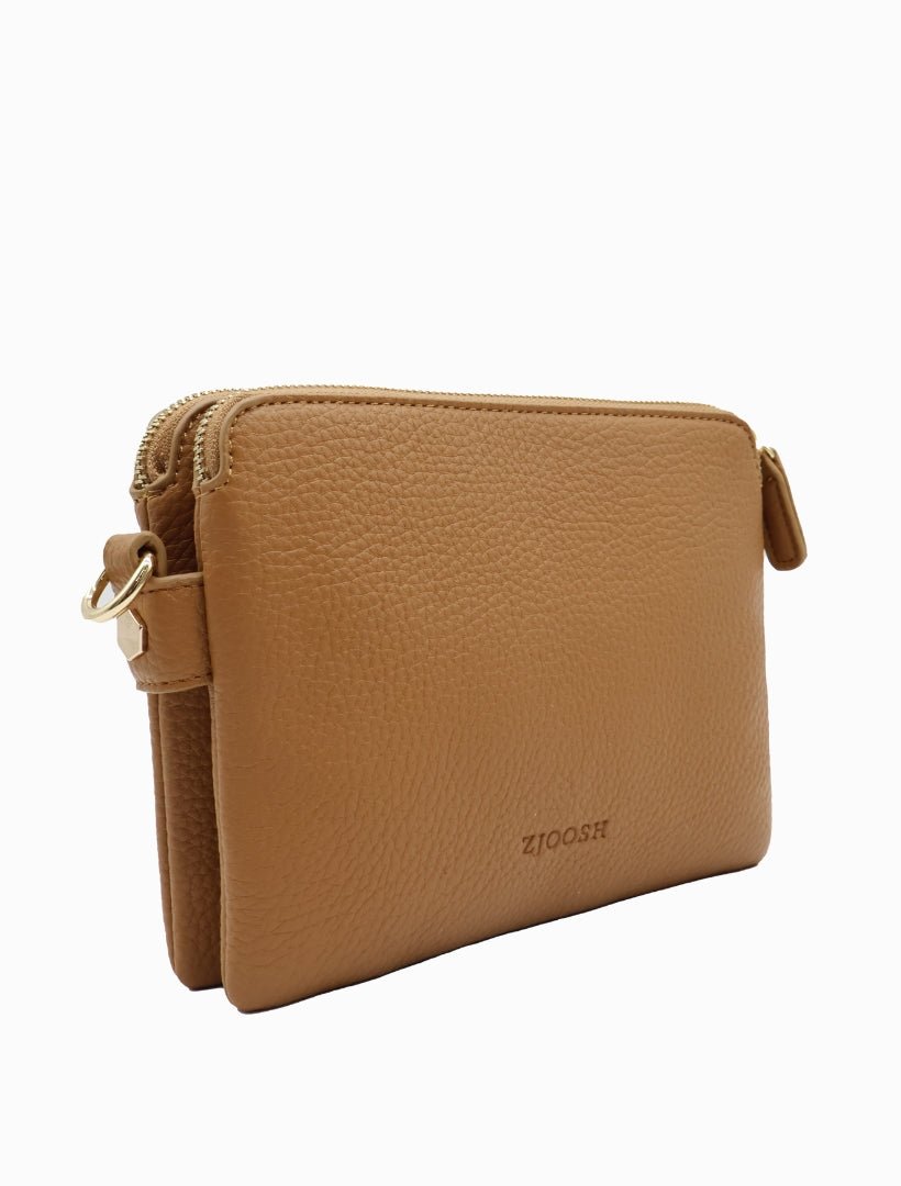Margaret Cross Body Bag Tan - Zjoosh