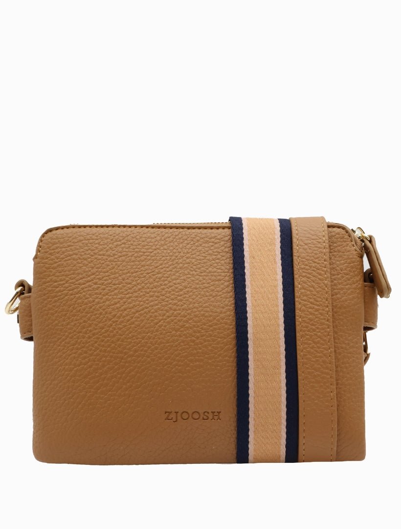 Margaret Cross Body Bag Tan - Zjoosh