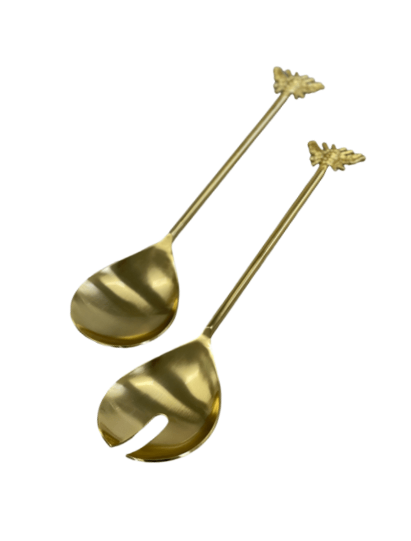 Matte Gold Bee Salad Server - Zjoosh