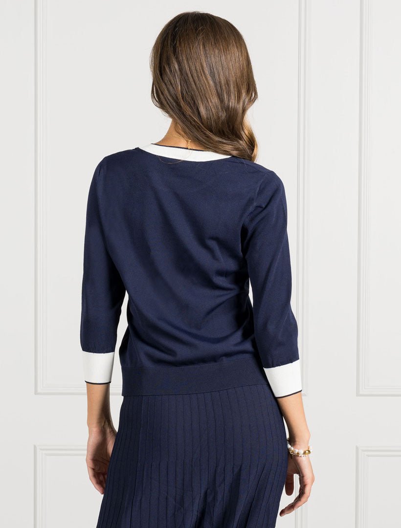 Melanie Knit Jumper Navy - Zjoosh