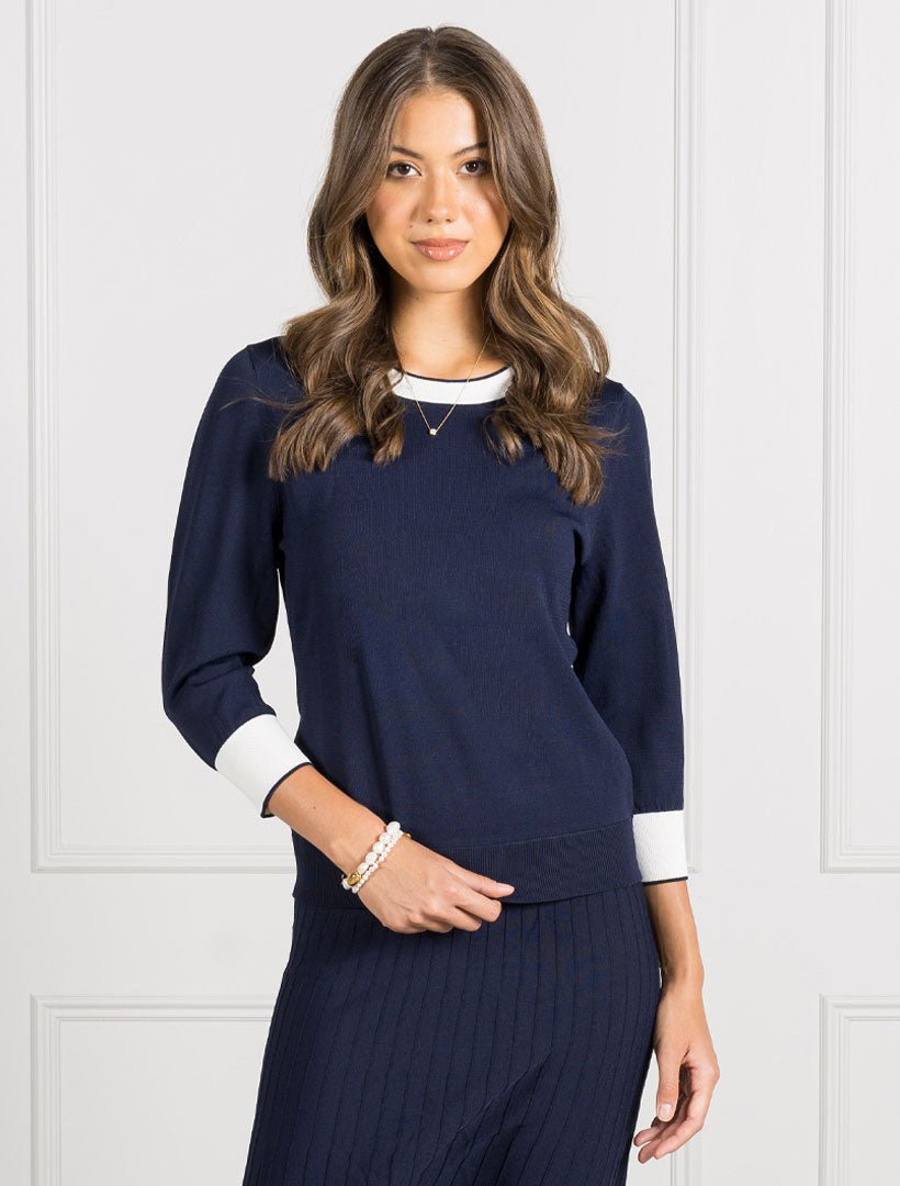 Melanie Knit Jumper Navy - Zjoosh