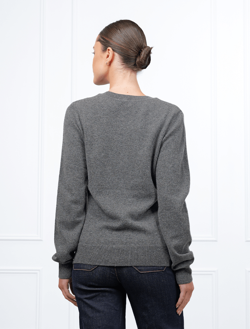 Melissa Cashmere Long Sleeve Knit Grey - Zjoosh