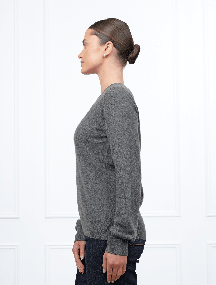 Melissa Cashmere Long Sleeve Knit Grey - Zjoosh