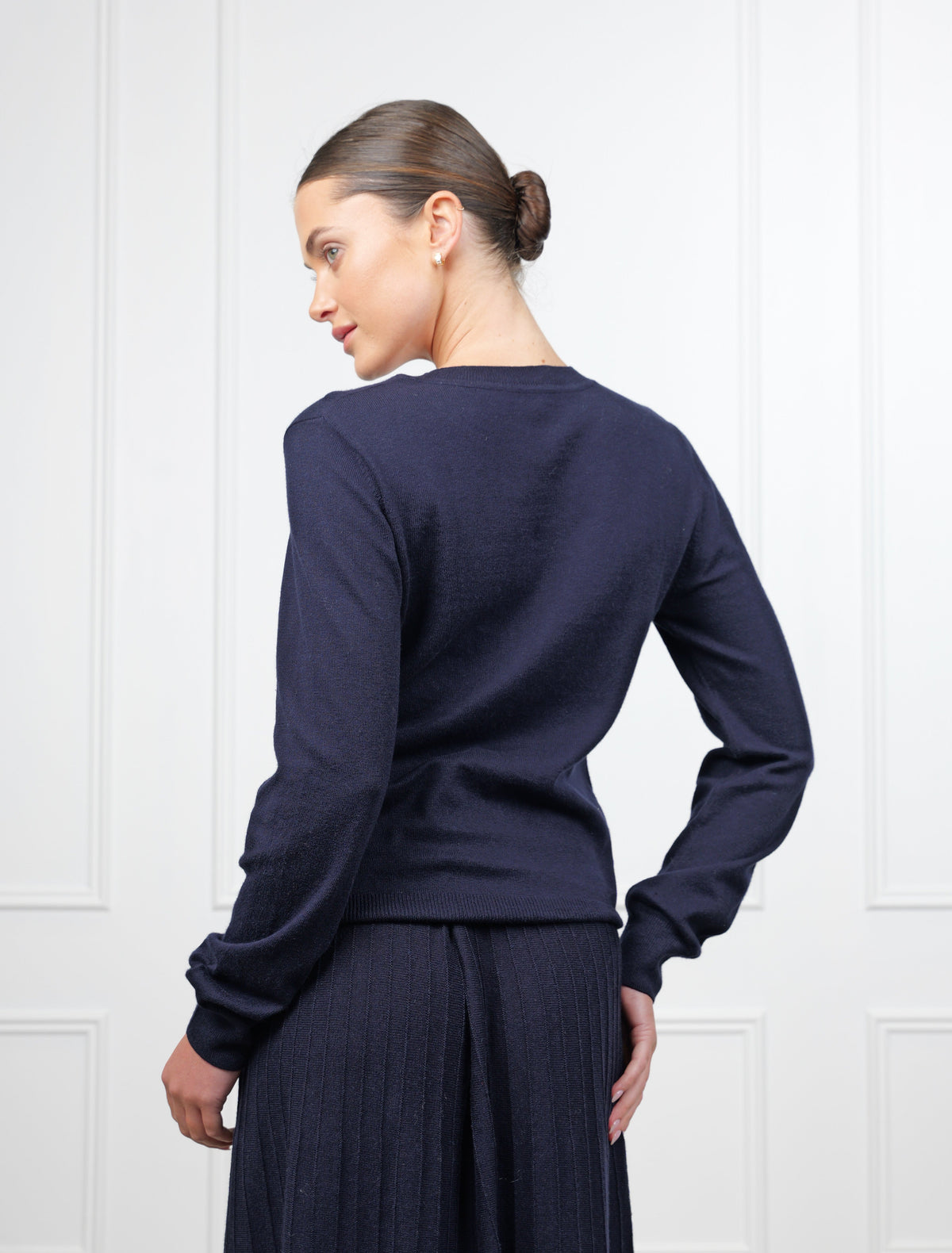 Melissa Crew Neck Knit Navy - Zjoosh