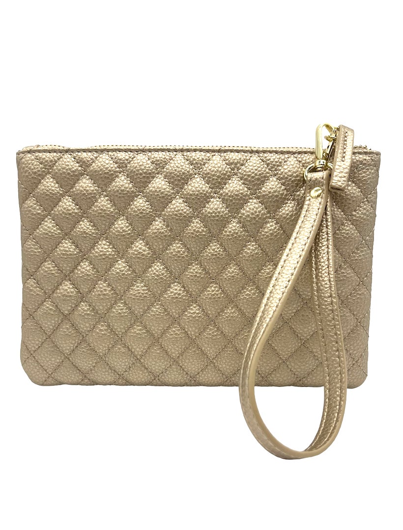 Melissa Quilted Clutch Gold - FINAL SALE