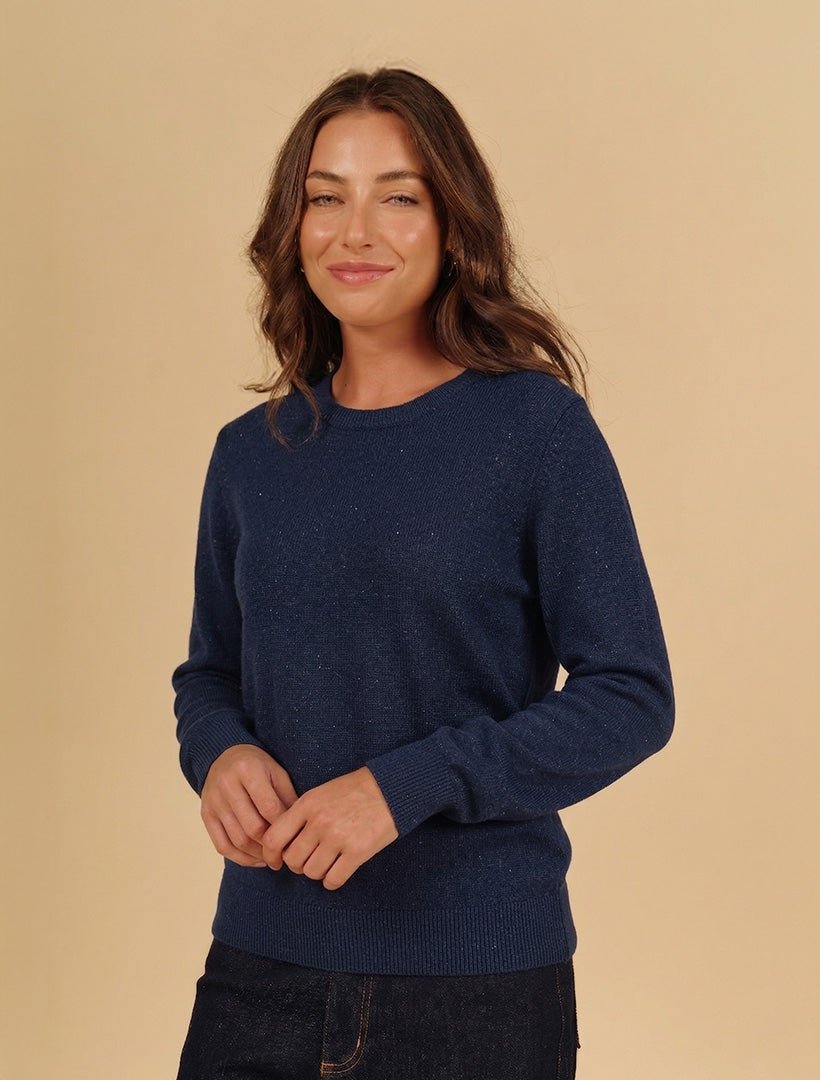 Melissa Sparkle Knit Navy - Zjoosh