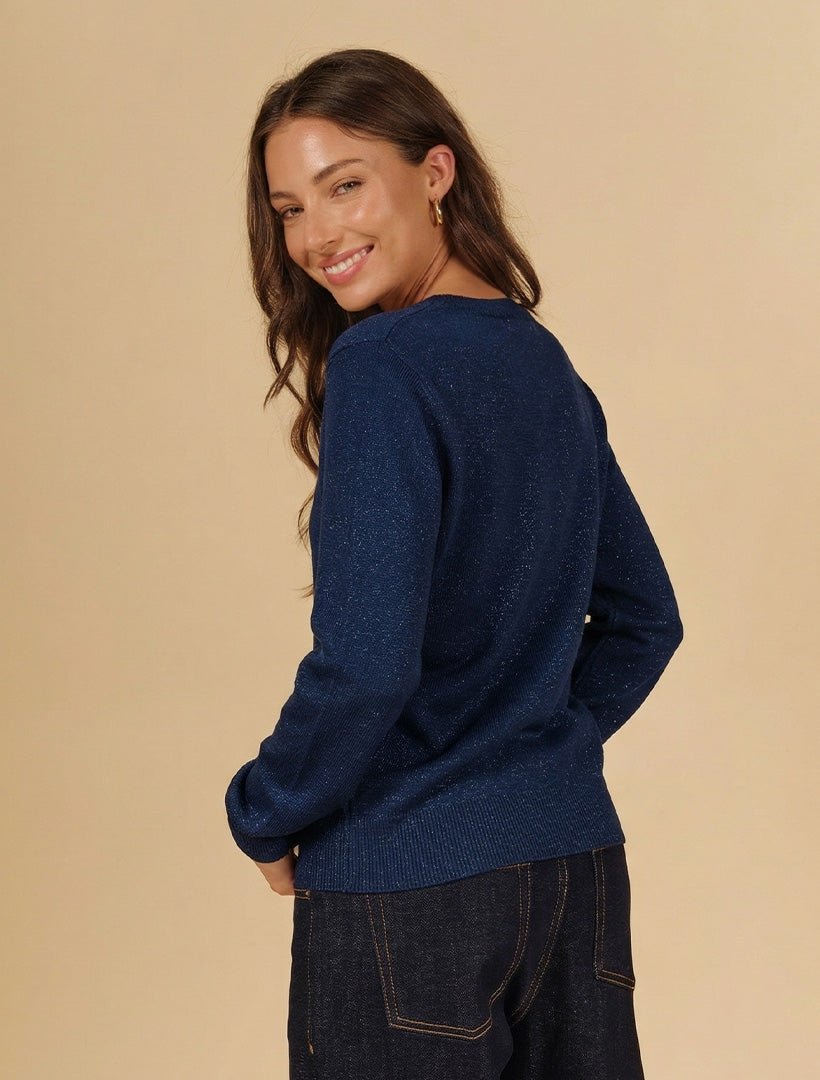Melissa Sparkle Knit Navy - Zjoosh