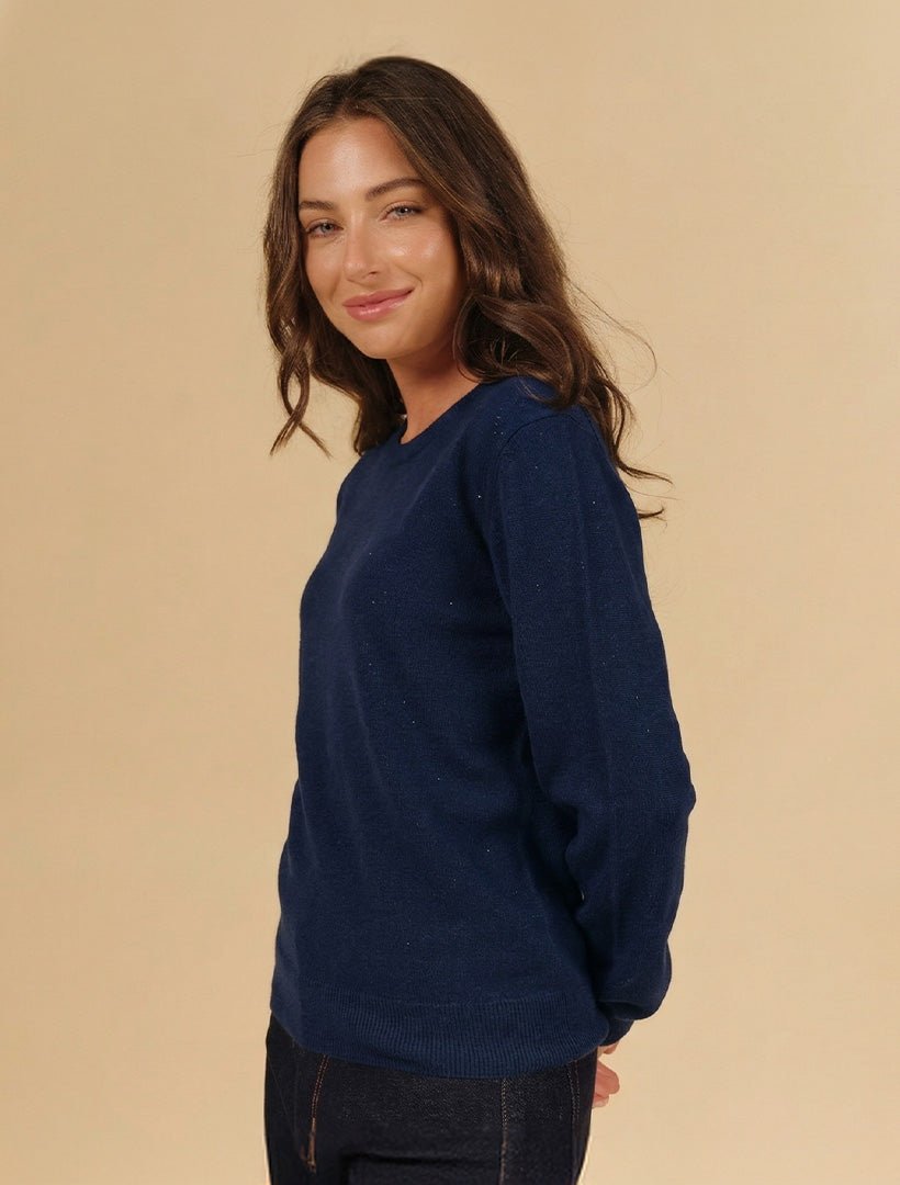 Melissa Sparkle Knit Navy - Zjoosh