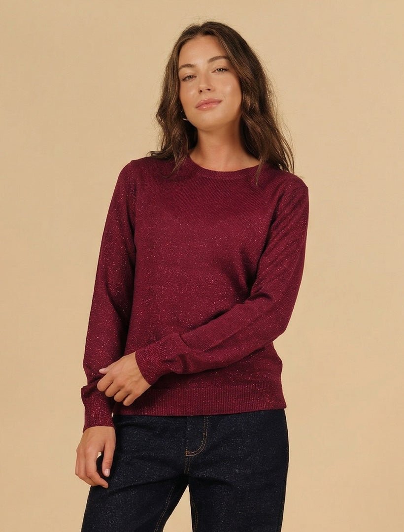 Melissa Sparkle Knit Ruby - Zjoosh