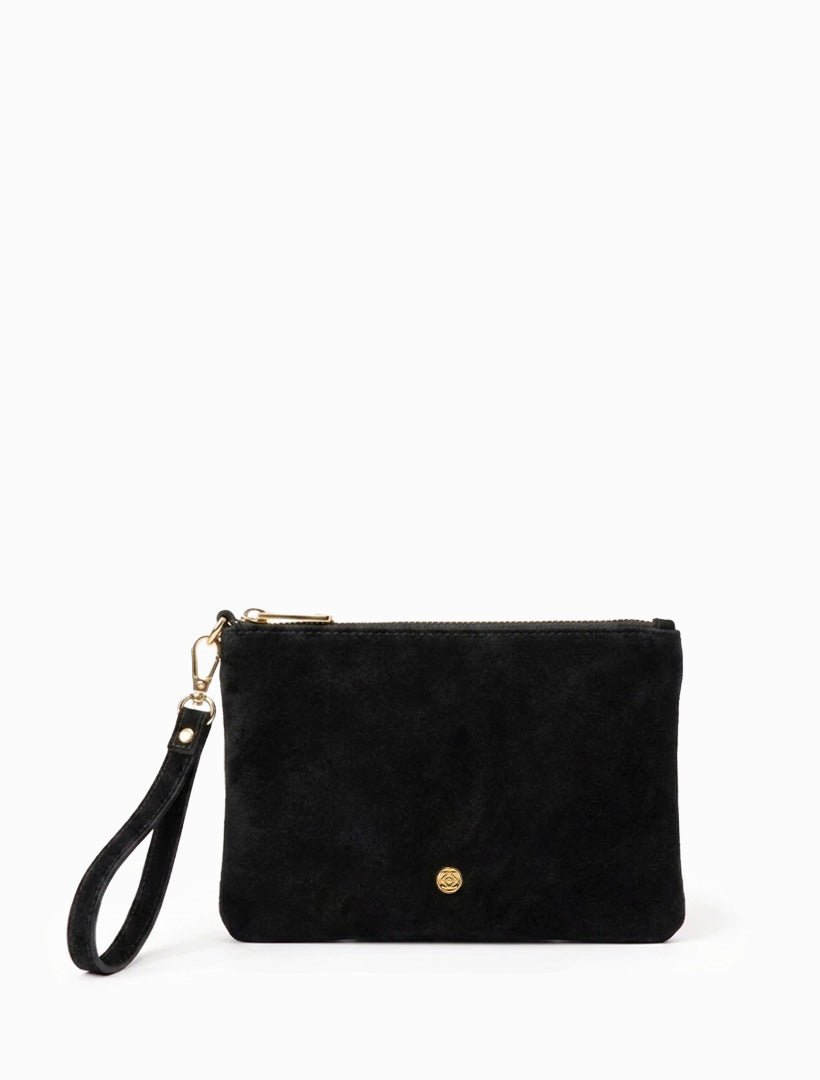 Mia Eco Suede Clutch Black - Zjoosh