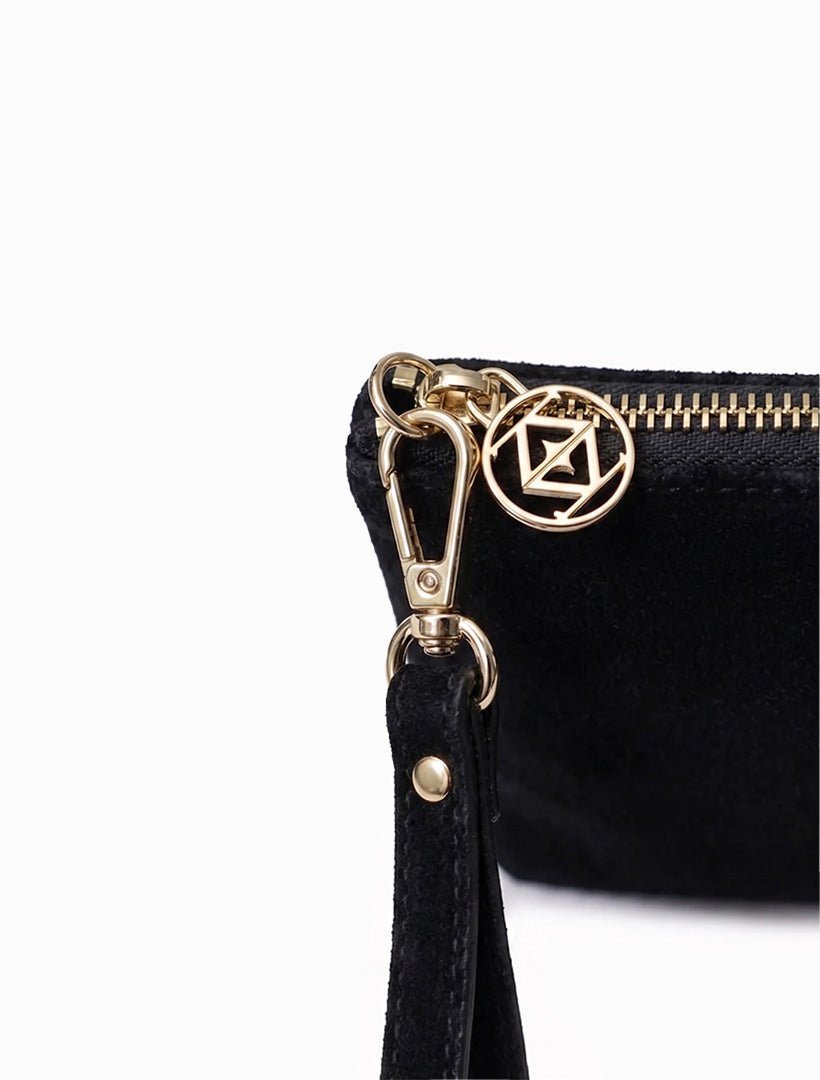 Mia Eco Suede Clutch Black - Zjoosh