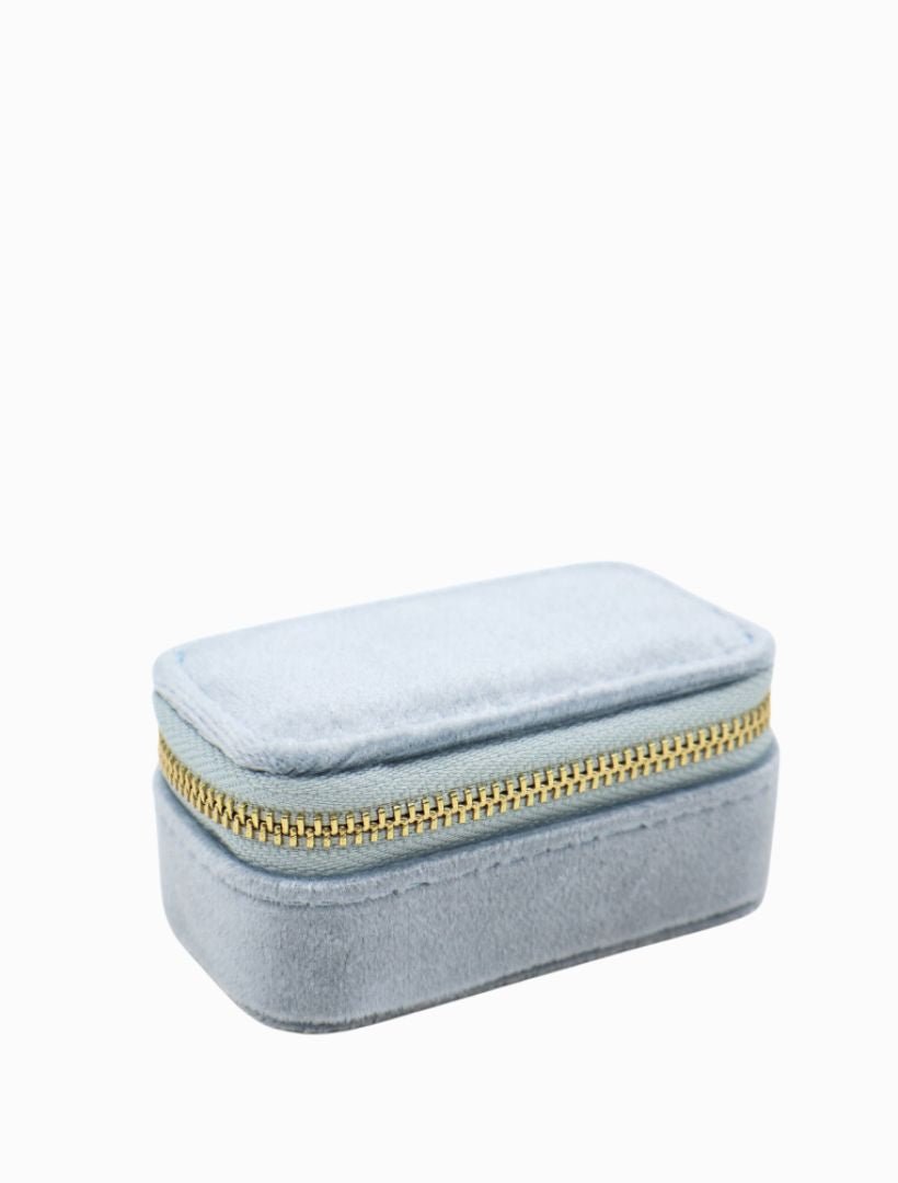 Mini Velvet Jewellery Case Blue - Zjoosh