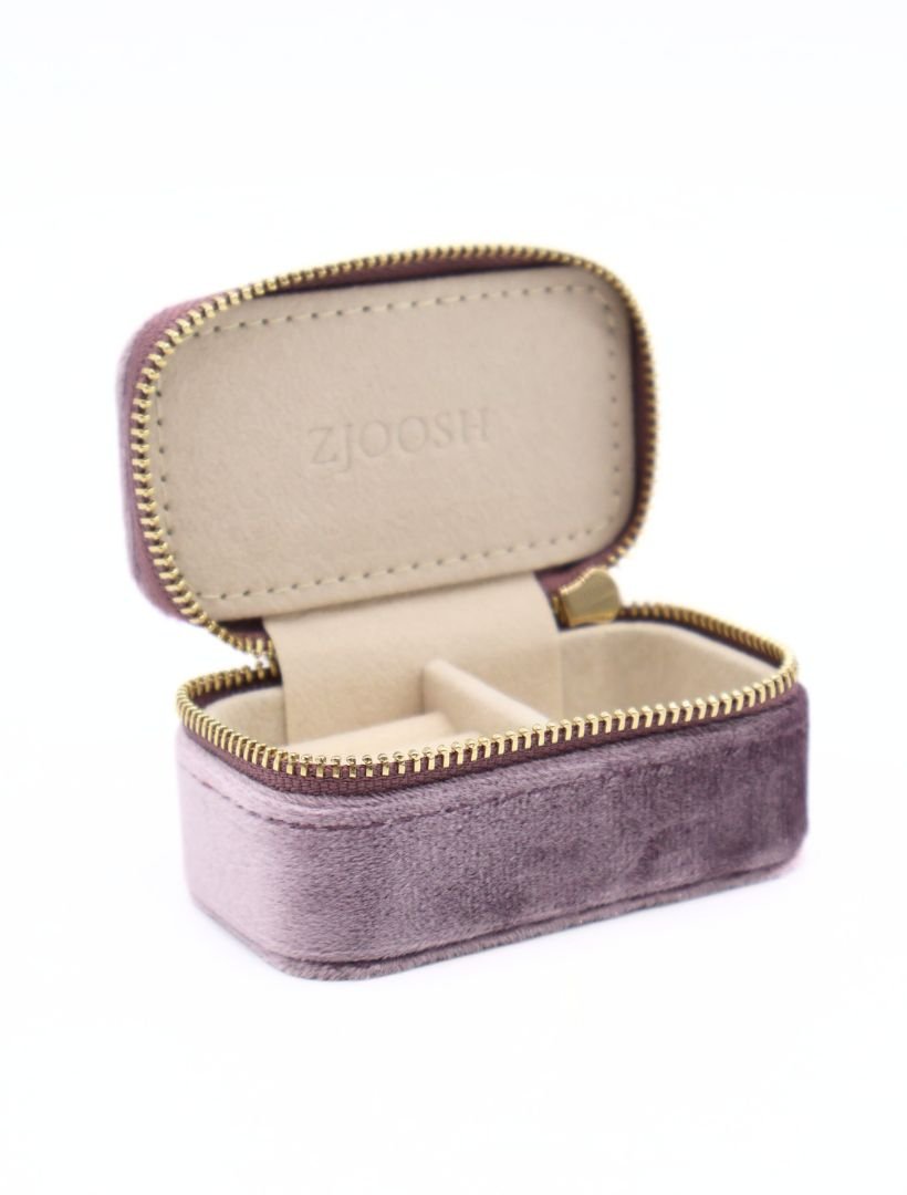 Mini Velvet Jewellery Case Lilac - Zjoosh