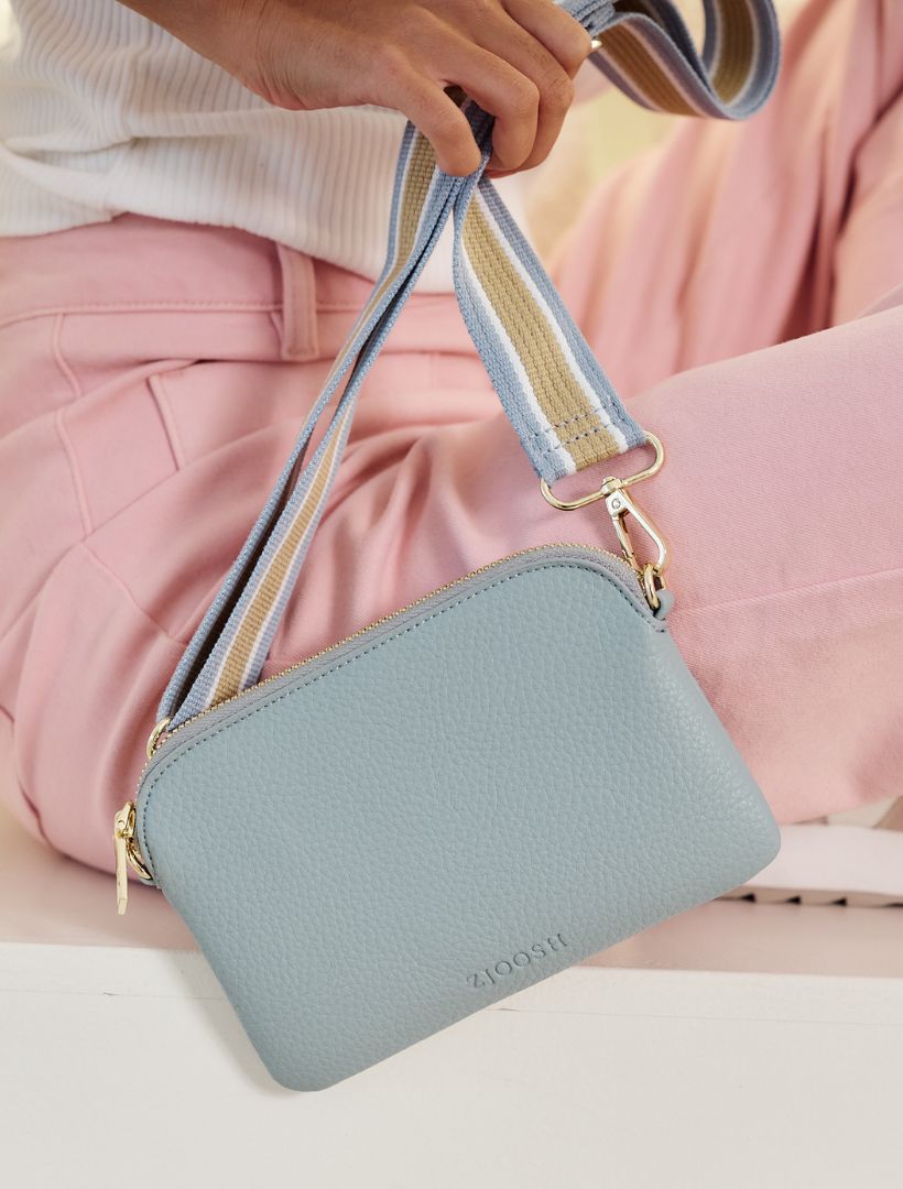 Missy Hugo Cross Body Bag Dusty Blue - Zjoosh