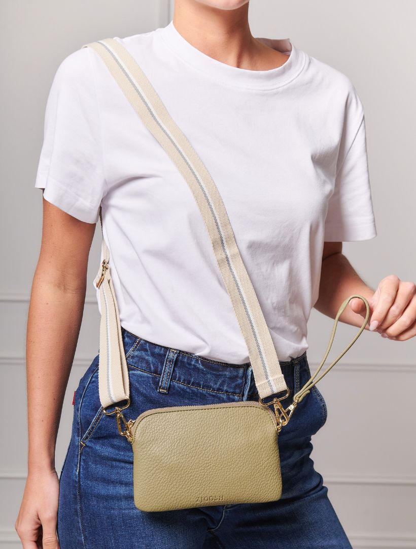 Missy Hugo Cross Body Bag Khaki - Zjoosh