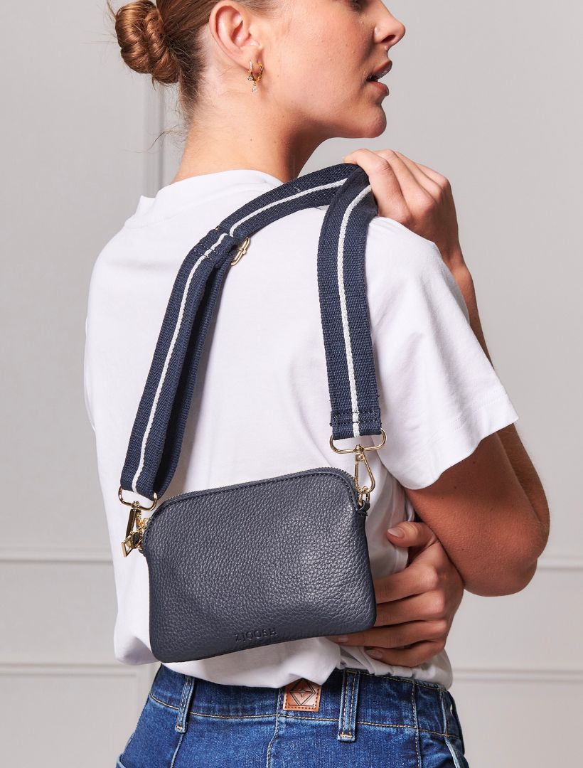 Missy Hugo Cross Body Bag Navy - Zjoosh