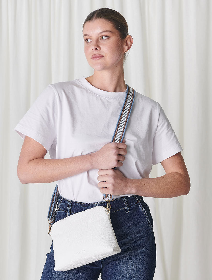 Hudson Cross Body Bag White