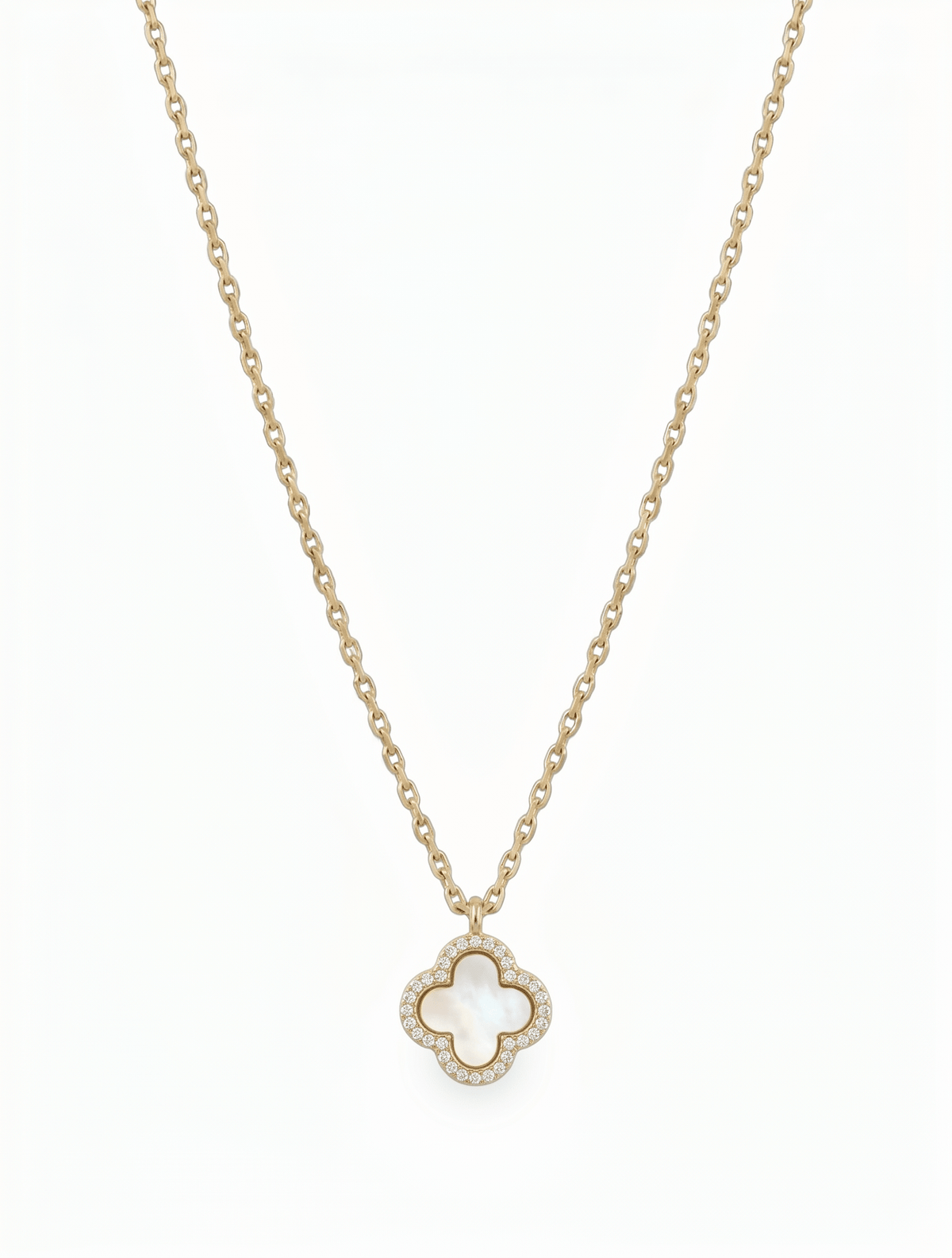 Mother Of Pearl Necklace Gold - Zjoosh