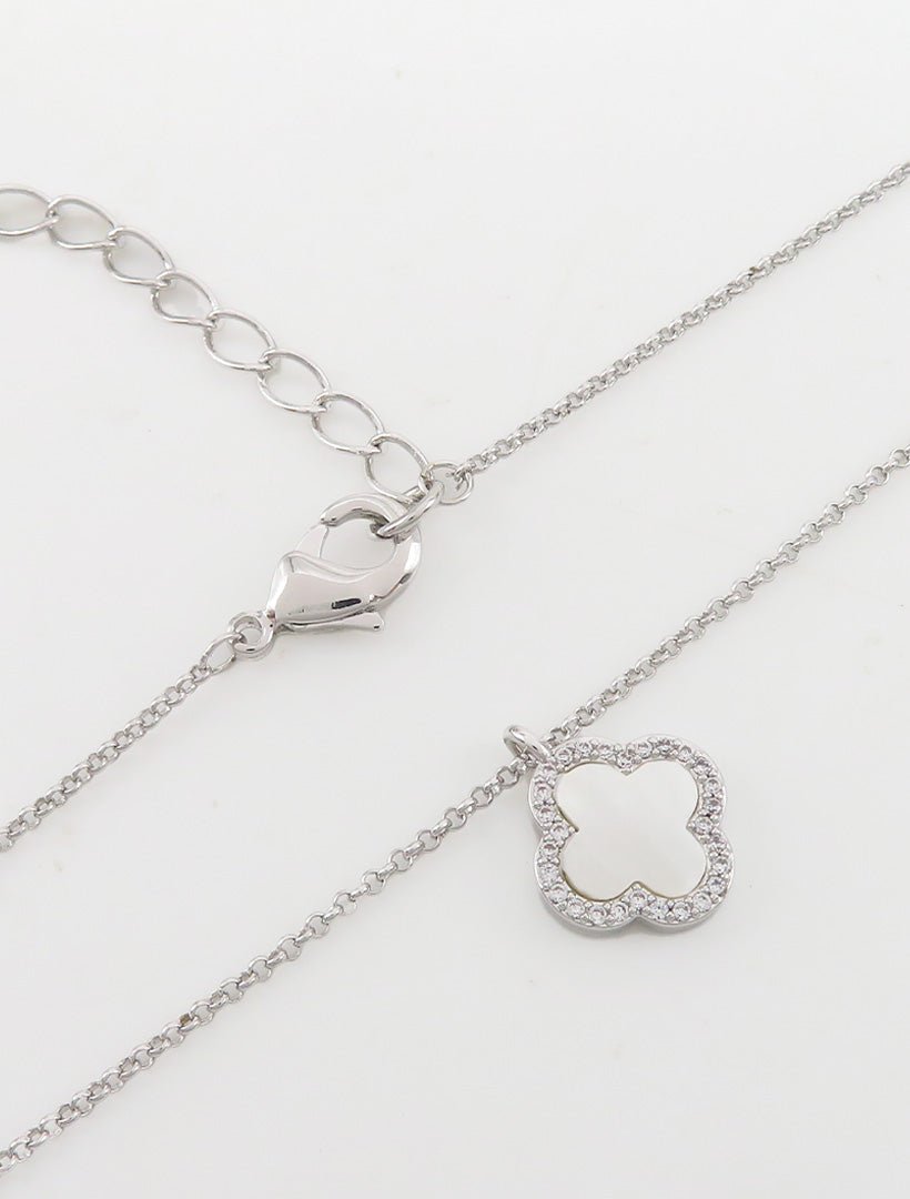 Mother of Pearl Necklace Silver - Zjoosh