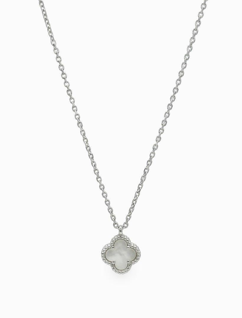 Mother of Pearl Necklace Silver - Zjoosh