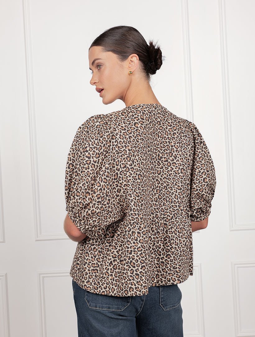 Nadia Tie Front Top Leopard - FINAL SALE - Zjoosh