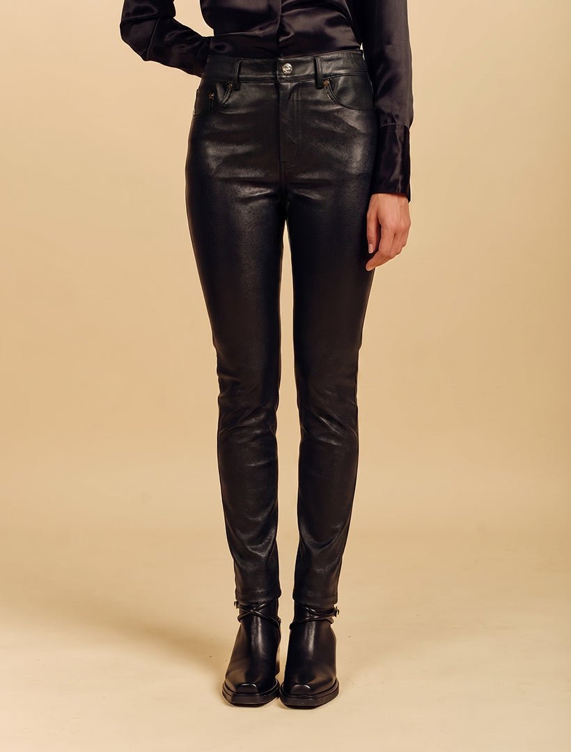 Natasha Leather Pant Black - Zjoosh