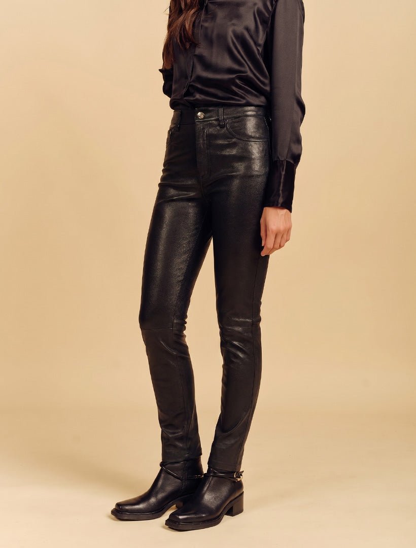 Natasha Leather Pant Black - Zjoosh