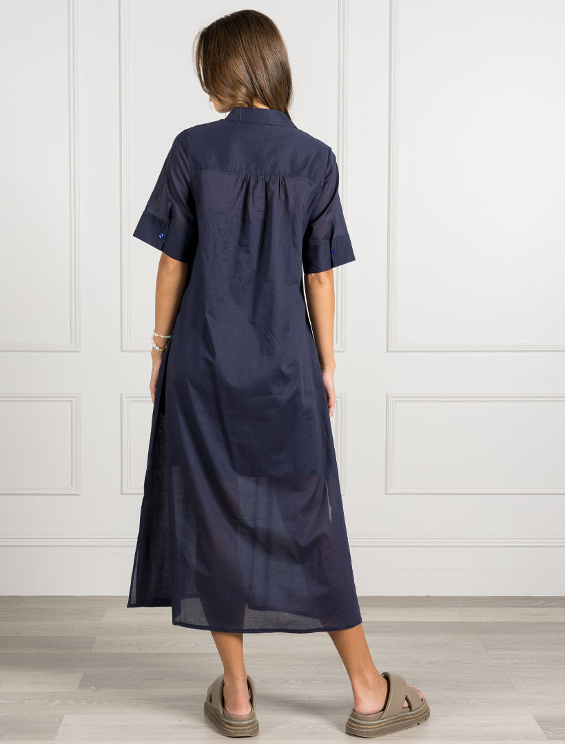 Molly Shirt Dress Navy