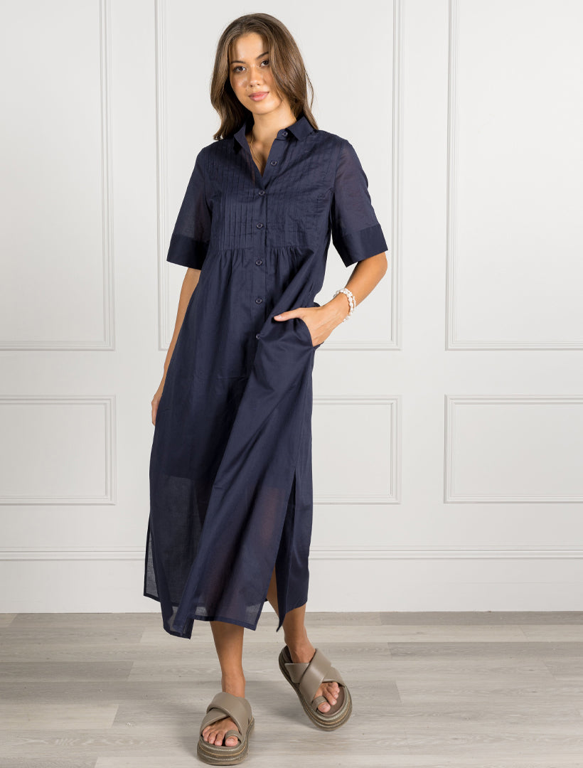 Molly Shirt Dress Navy