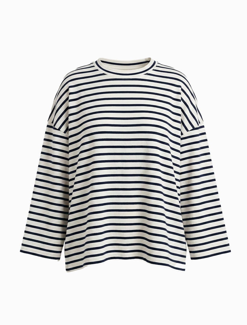 Nova Sweatshirt Navy White Stripes - Zjoosh