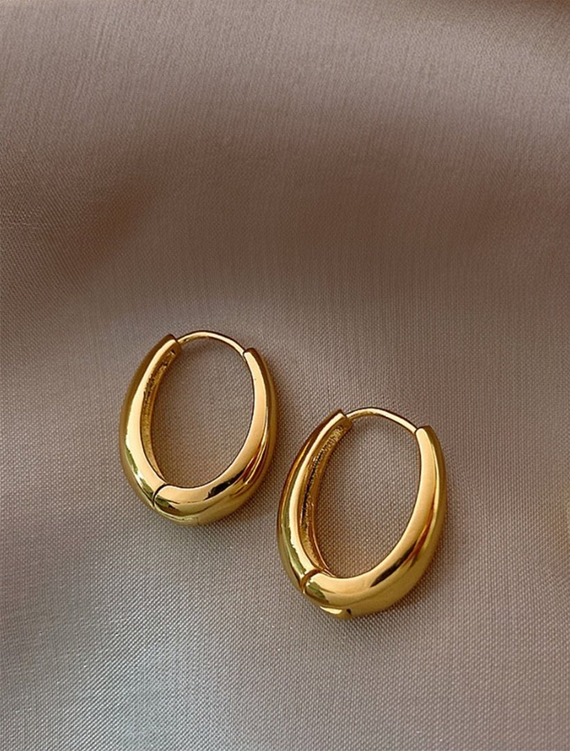 Oval Hoops Gold - Zjoosh