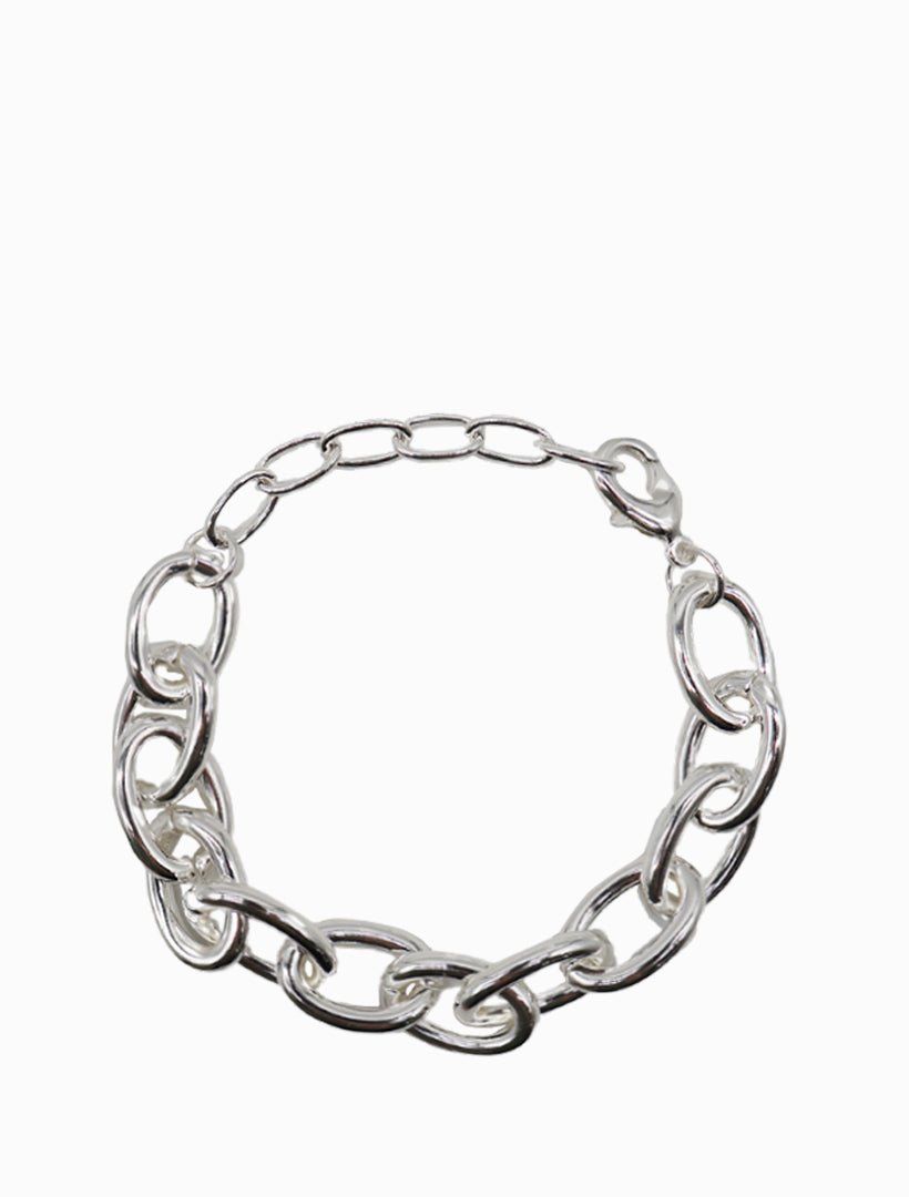 Oval Link Bracelet Silver - Zjoosh