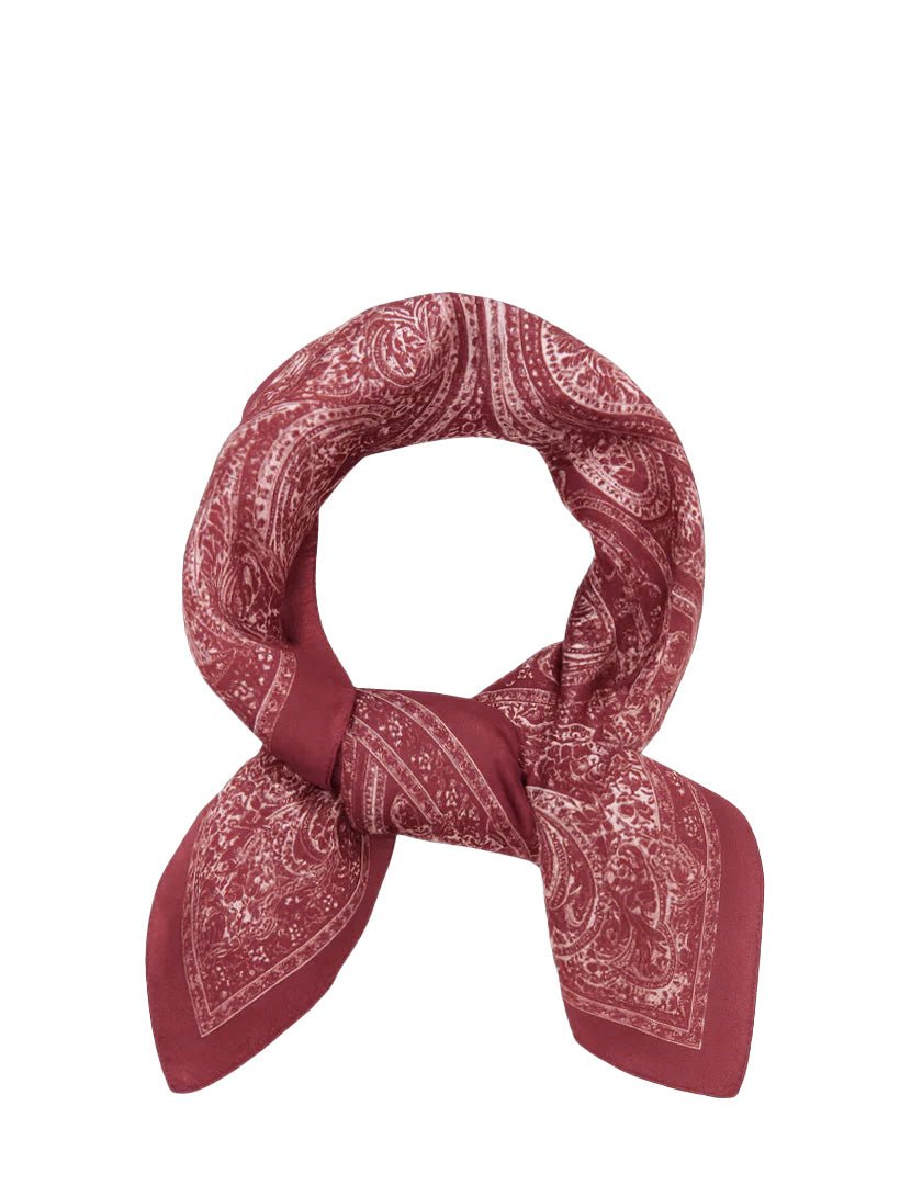 Paisley Scarf Burgundy - Zjoosh
