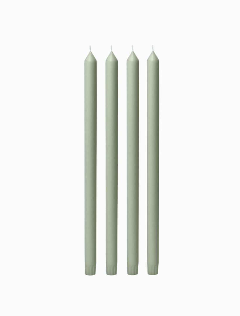 Pale Eucalypt Dinner Candle 40cm (Pack of 4) - Zjoosh