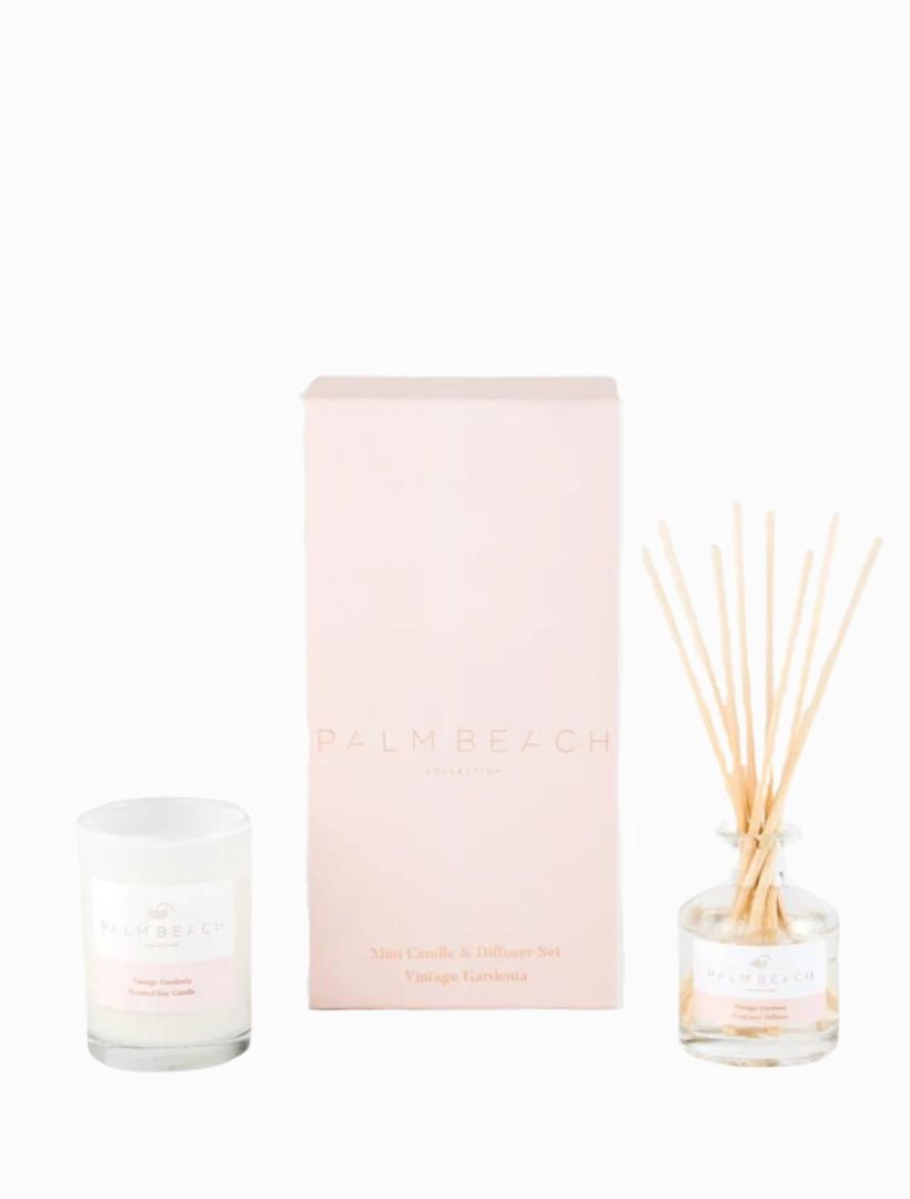 Palm Beach Mini Candle And Diffuser Vintage Gardenia - Zjoosh
