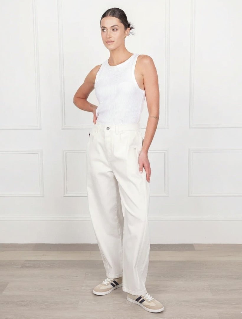 Parker Barrel Leg Jean White - Zjoosh