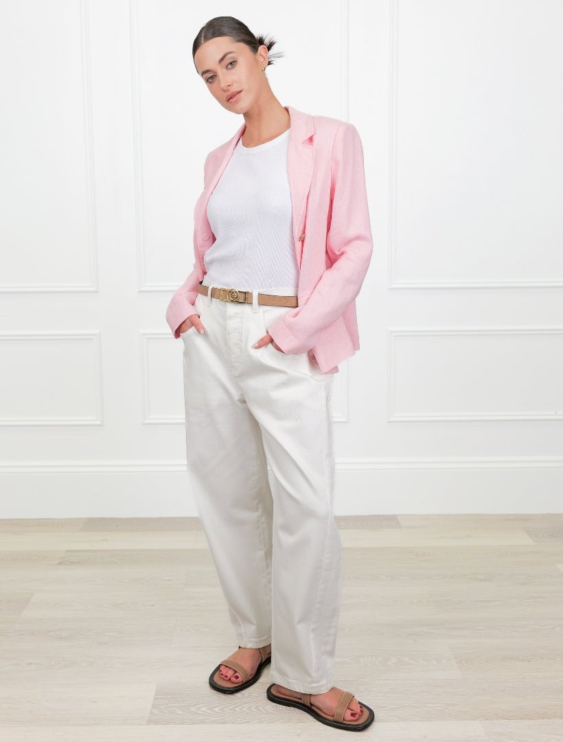 Parker Barrel Leg Jean White - Zjoosh
