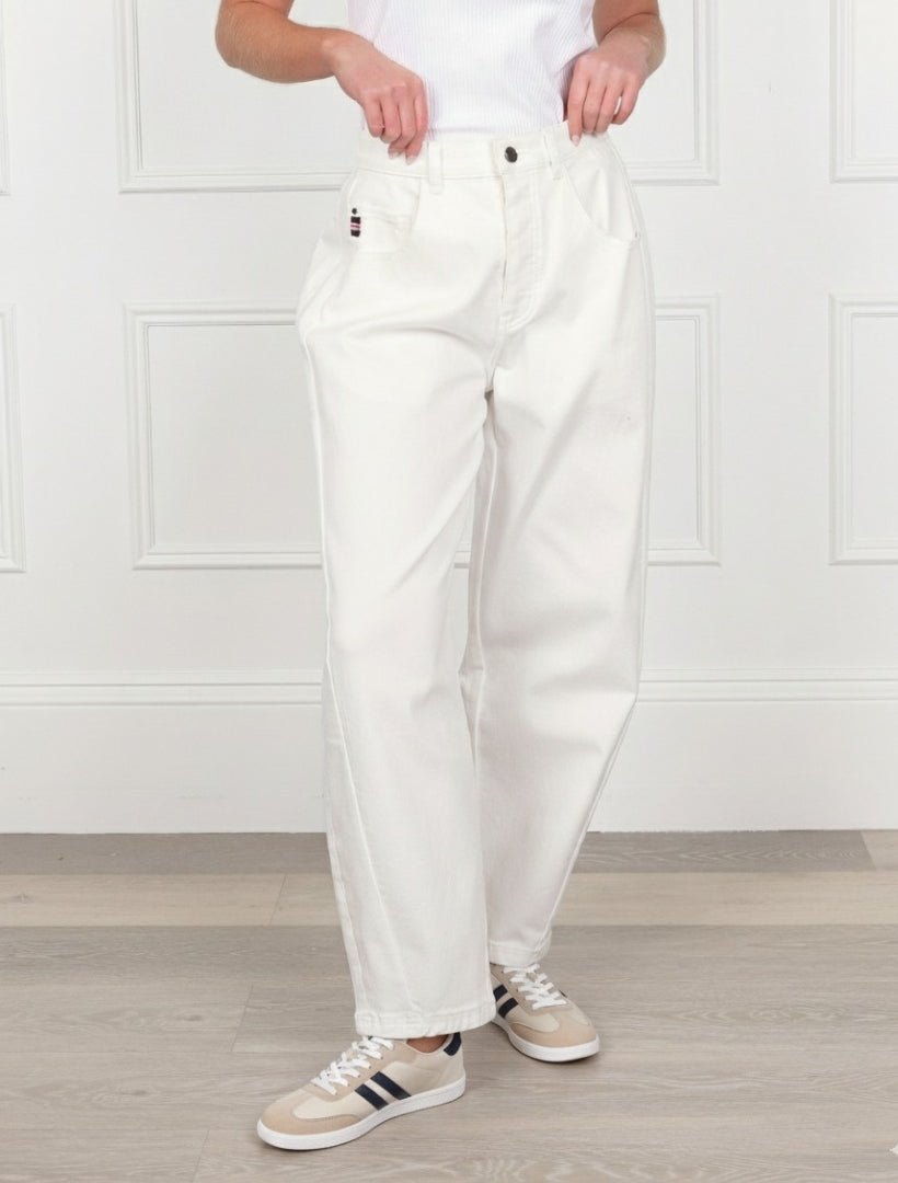 Parker Barrel Leg Jean White - Zjoosh