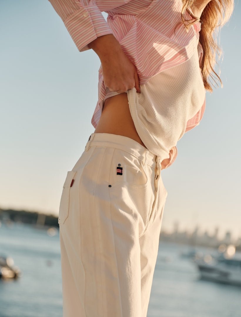 Parker Barrel Leg Jean White - Zjoosh