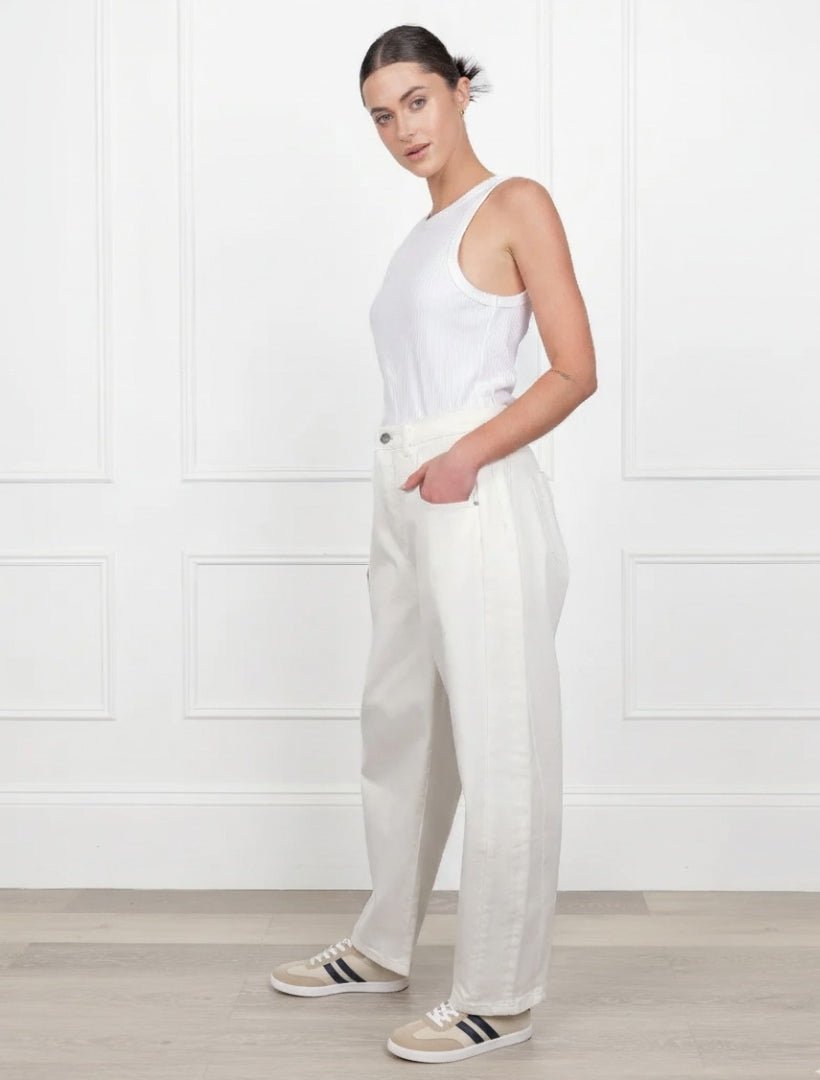 Parker Barrel Leg Jean White - Zjoosh