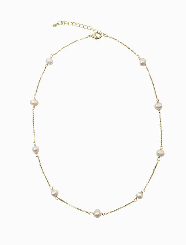Pearl Chain Necklace - Zjoosh
