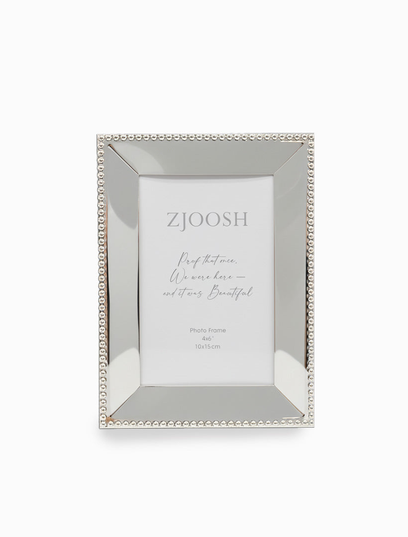 Beaded Edge Photo Frame Silver 4x6