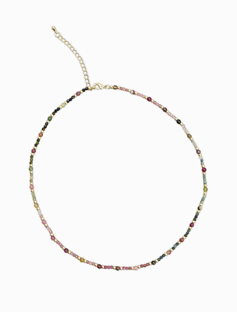 Pink and Green Stone Necklace - Zjoosh